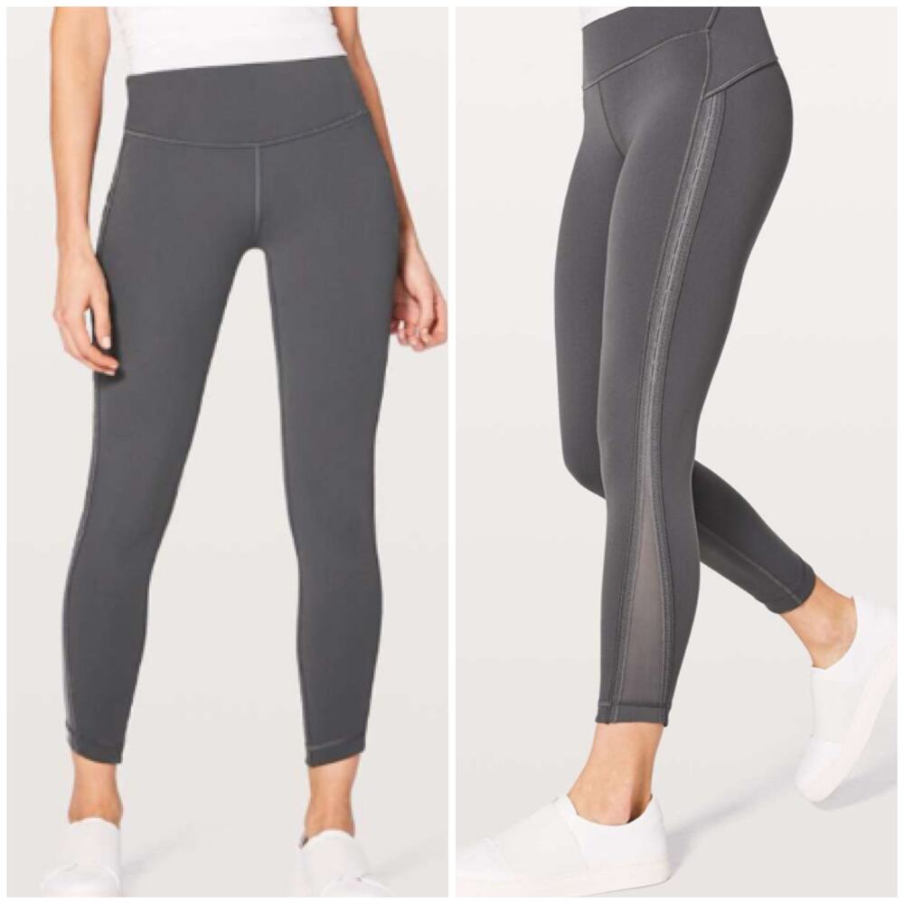 Lululemon Wunder Under Hi-Rise 7/8 Tight Awaken 25" dark shadow Size 4 Limited